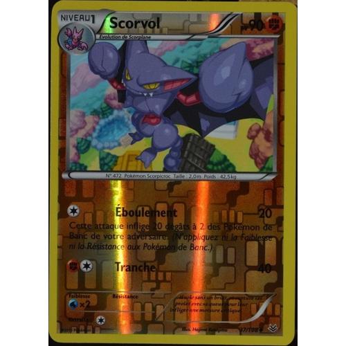 Carte Pokémon 37/108 Scorvol 90 Pv - Reverse Xy06 Ciel Rugissant Neuf Fr