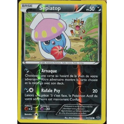 Carte Pokémon 41/108 Sepiatop 50 Pv - Reverse Xy06 Ciel Rugissant Neuf Fr
