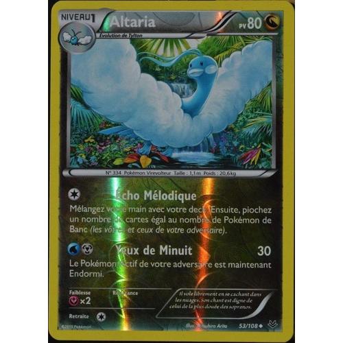 Carte Pokémon 53/108 Altaria 80 Pv - Reverse Xy06 Ciel Rugissant Neuf Fr