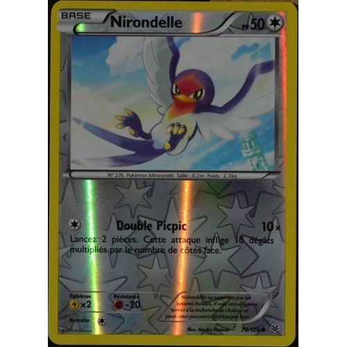 Carte Pokémon 70/108 Nirondelle 50 Pv - Reverse Xy06 Ciel Rugissant Neuf Fr