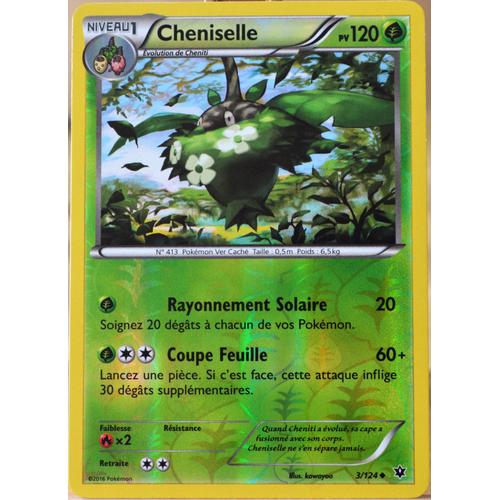 Carte Pokémon 3/124 Cheniselle 120 Pv - Reverse Xy - Impact Des Destins Neuf Fr