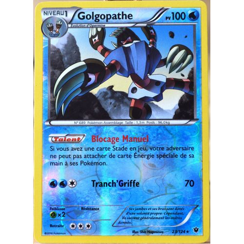 Carte Pokémon 23/124 Golgopathe 100 Pv - Reverse Xy - Impact Des Destins Neuf Fr