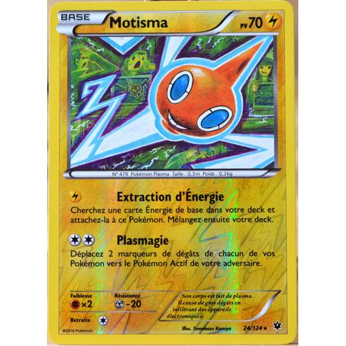 Carte Pokémon 24/124 Motisma 70 Pv - Reverse Xy - Impact Des Destins Neuf Fr