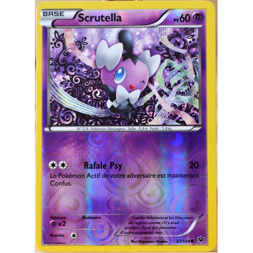Carte Pokémon 32/124 Scrutella 60 Pv - Reverse Xy - Impact Des Destins Neuf Fr