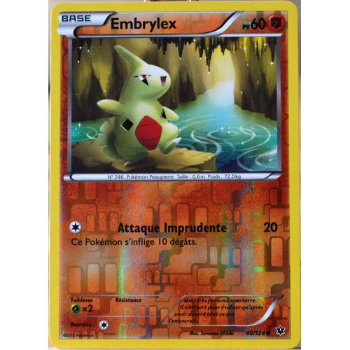 Carte Pokémon 40/124 Embrylex 60 Pv - Reverse Xy - Impact Des Destins Neuf Fr