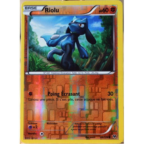 Carte Pokémon 46/124 Riolu 60 Pv - Reverse Xy - Impact Des Destins Neuf Fr