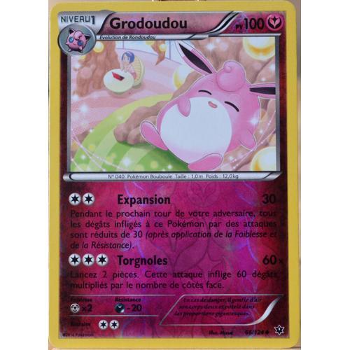 Carte Pokémon 66/124 Grodoudou 100 Pv - Reverse Xy - Impact Des Destins Neuf Fr