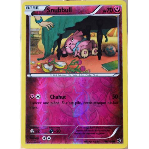 Carte Pokémon 68/124 Snubbull 70 Pv - Reverse Xy - Impact Des Destins Neuf Fr