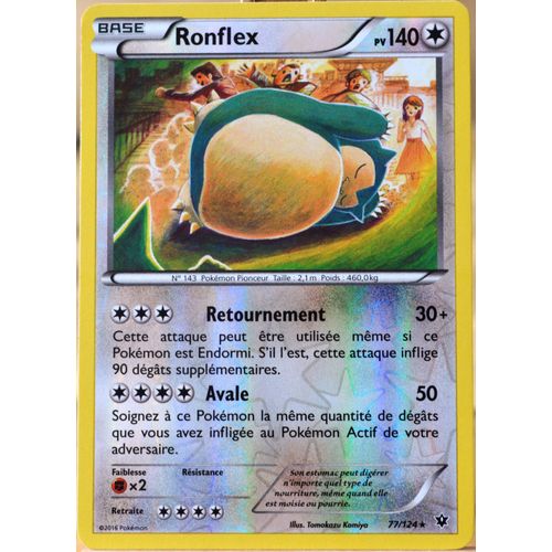 Carte Pokémon 77/124 Ronflex 140 Pv - Reverse Xy - Impact Des Destins Neuf Fr