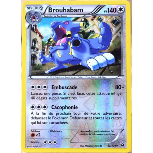 Carte Pokémon 82/124 Brouhabam 140 Pv - Reverse Xy - Impact Des Destins Neuf Fr