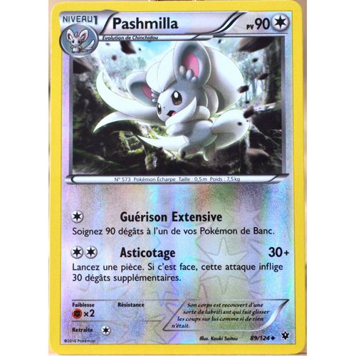 Carte Pokémon 89/124 Pashmilla 90 Pv - Reverse Xy - Impact Des Destins Neuf Fr