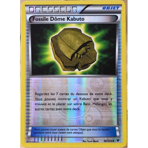 Carte Pokémon 96/124 Fossile Dôme Kabuto Reverse Xy - Impact Des Destins Neuf Fr