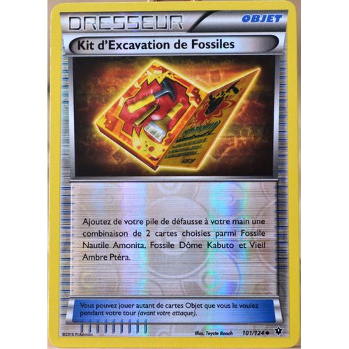 Carte Pokémon 101/124 Kit D'excavation De Fossiles Reverse Xy - Impact Des Destins Neuf Fr