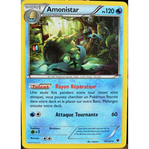 Carte Pokémon 18/124 Amonistar 120 Pv Xy - Impact Des Destins Neuf Fr