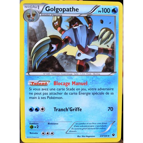 Carte Pokémon 23/124 Golgopathe 100 Pv Xy - Impact Des Destins Neuf Fr