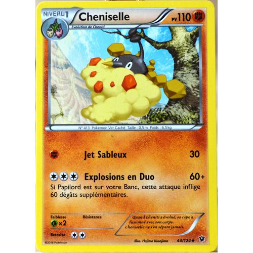 Carte Pokémon 44/124 Cheniselle 110 Pv Xy - Impact Des Destins Neuf Fr