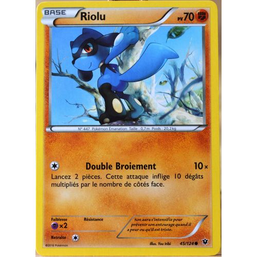 Carte Pokémon 45/124 Riolu 70 Pv Xy - Impact Des Destins Neuf Fr