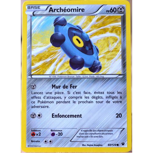 Carte Pokémon 60/124 Archéomire 60 Pv Xy - Impact Des Destins Neuf Fr