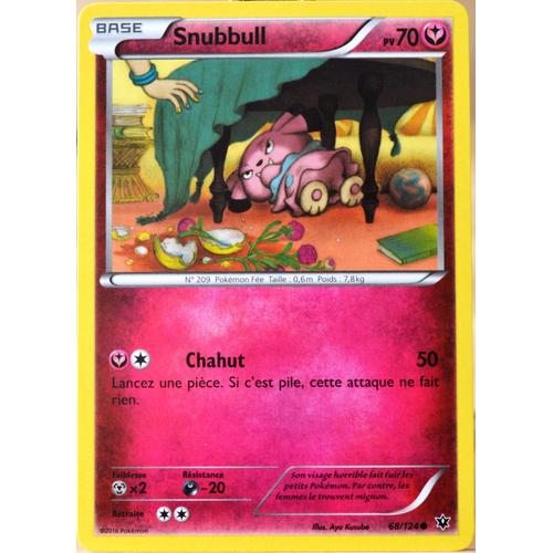 Carte Pokémon 68/124 Snubbull 70 Pv Xy - Impact Des Destins Neuf Fr
