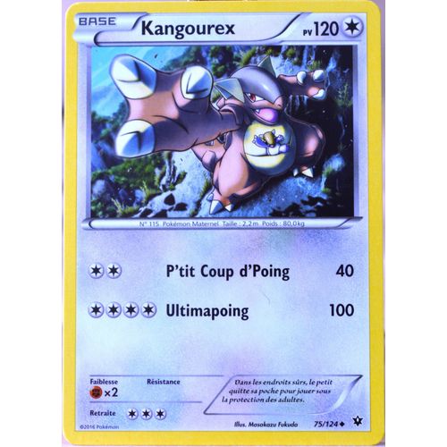 Carte Pokémon 75/124 Kangourex 120 Pv Xy - Impact Des Destins Neuf Fr