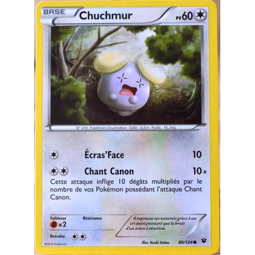 Carte Pokémon 80/124 Chuchmur 60 Pv Xy - Impact Des Destins Neuf Fr