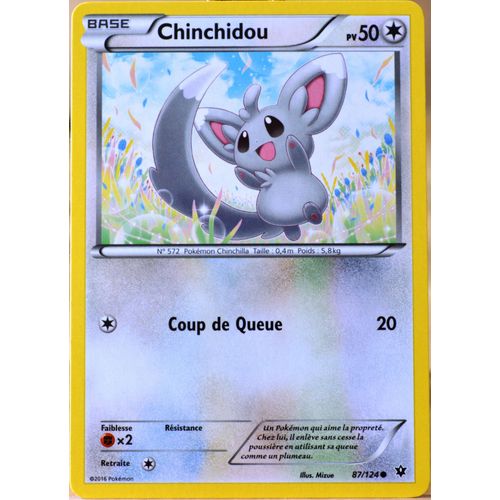 Carte Pokémon 87/124 Chinchidou 50 Pv Xy - Impact Des Destins Neuf Fr