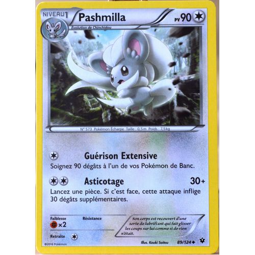 Carte Pokémon 89/124 Pashmilla 90 Pv Xy - Impact Des Destins Neuf Fr