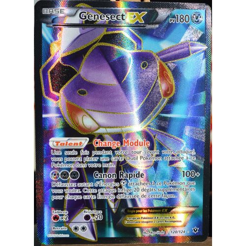 Carte Pokémon 120/124 Genesect Ex 180 Pv - Full Art Xy - Impact Des Destins Neuf Fr