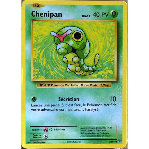 Carte Pokémon 3/108 Chenipan 40 Pv Xy - Evolutions  Neuf Fr