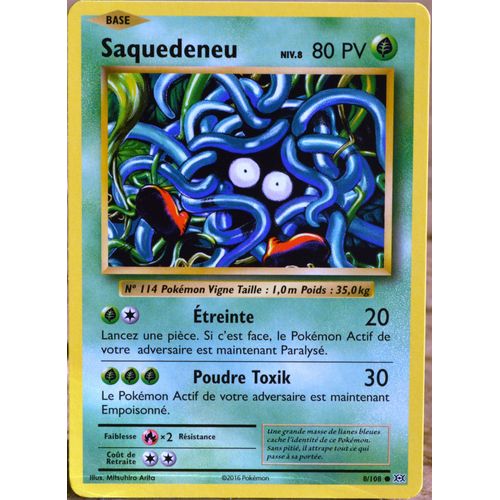 Carte Pokémon 8/108 Saquedeneu Niv.8 80 Pv Xy - Evolutions  Neuf Fr