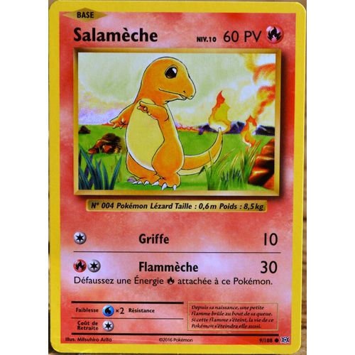 Carte Pokémon 9/108 Salamèche Niv.10 60 Pv Xy - Evolutions  Neuf Fr