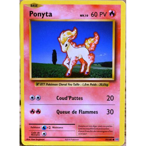 Carte Pokémon 19/108 Ponyta Niv.10 60 Pv Xy - Evolutions  Neuf Fr