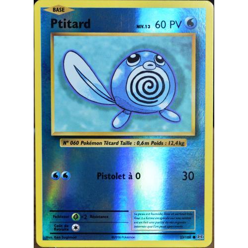 Carte Pokémon 23/108 Ptitard Niv.13 60 Pv - Reverse Xy - Evolutions  Neuf Fr