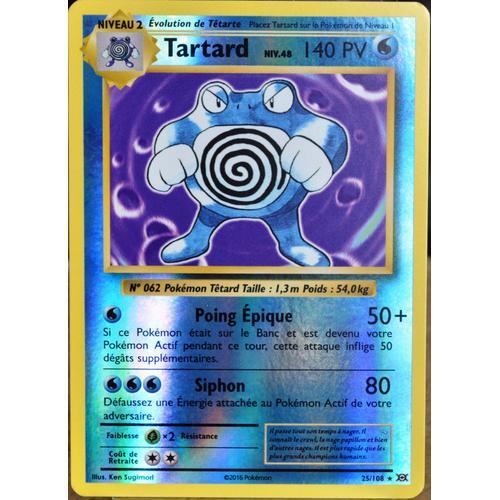 Carte Pokémon 25/108 Tartard Niv.48 140 Pv - Holo Reverse Xy - Evolutions  Neuf Fr