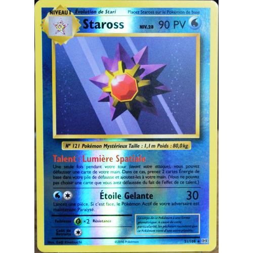 Carte Pokémon 31/108 Staross Niv.28 90 Pv - Reverse Xy - Evolutions  Neuf Fr