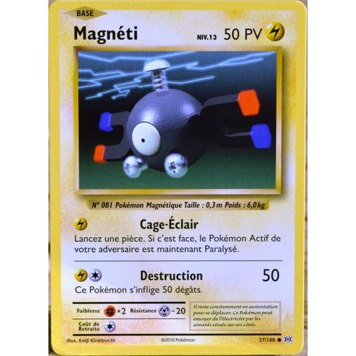 Carte Pokémon 37/108 Magnéti Niv.13 50 Pv Xy - Evolutions  Neuf Fr