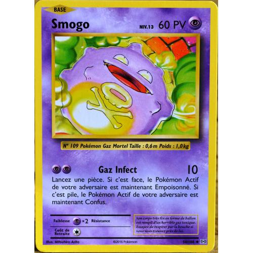 Carte Pokémon 50/108 Smogo Niv.13 60 Pv Xy - Evolutions  Neuf Fr