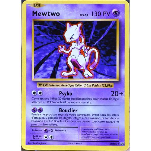 Carte Pokémon 51/108 Mewtwo Niv.53 130 Pv Xy - Evolutions  Neuf Fr
