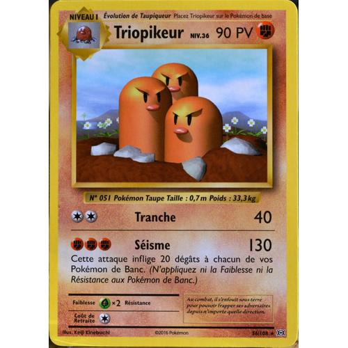 Carte Pokémon 56/108 Triopikeur Niv.36 90 Pv Xy - Evolutions  Neuf Fr