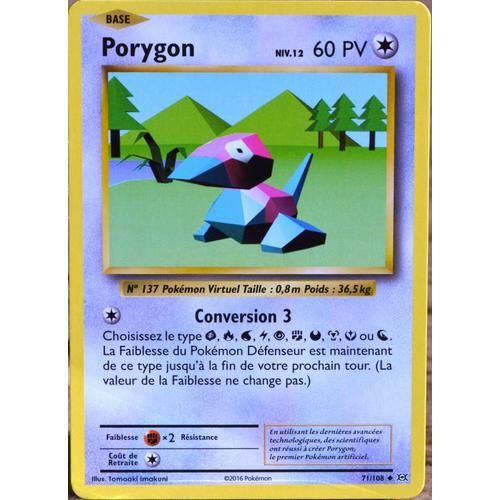 Carte Pokémon 71/108 Porygon Niv.12 60 Pv Xy - Evolutions  Neuf Fr