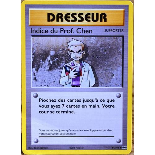 Carte Pokémon 84/108 Indice Du Prof. Chen Xy - Evolutions  Neuf Fr