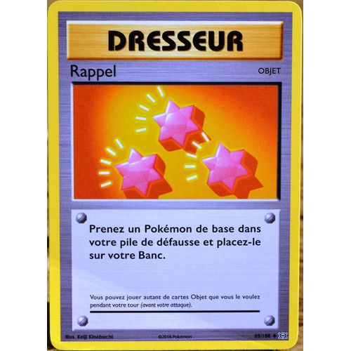 Carte Pokémon 85/108 Rappel Xy - Evolutions  Neuf Fr