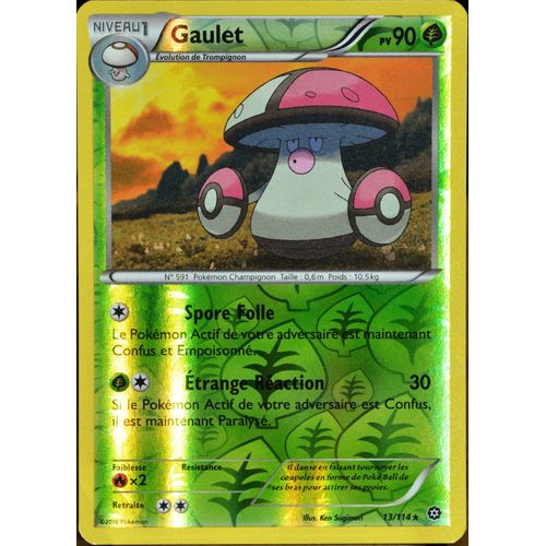 Carte Pokémon 13/114 Gaulet 90 Pv - Reverse Xy - Offensive Vapeur Neuf Fr