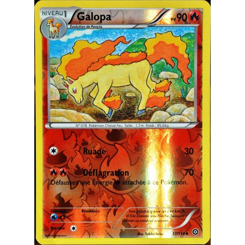 Carte Pokémon 17/114 Galopa 90 Pv - Reverse Xy - Offensive Vapeur Neuf Fr
