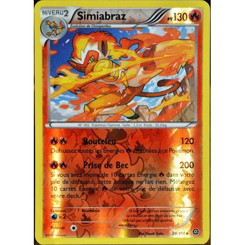 Carte Pokémon 20/114 Simiabraz 130 Pv - Holo Reverse Xy - Offensive Vapeur Neuf Fr