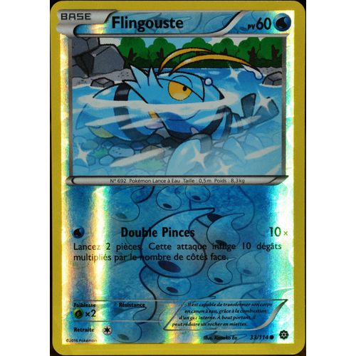 Carte Pokémon 33/114 Flingouste 60 Pv - Reverse Xy - Offensive Vapeur Neuf Fr
