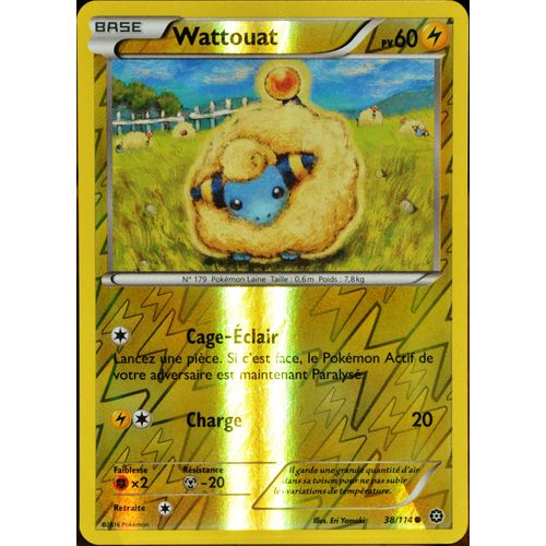 Carte Pokémon 38/114 Wattouat 60 Pv - Reverse Xy - Offensive Vapeur Neuf Fr