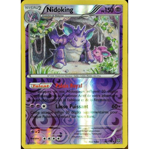 Carte Pokémon 45/114 Nidoking 150 Pv - Reverse Xy - Offensive Vapeur Neuf Fr