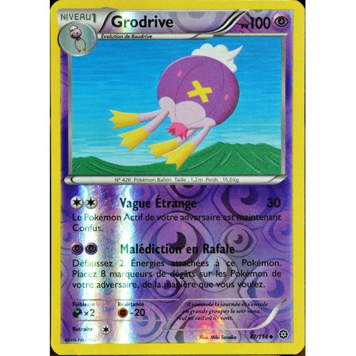 Carte Pokémon 47/114 Grodrive 100 Pv - Reverse Xy - Offensive Vapeur Neuf Fr