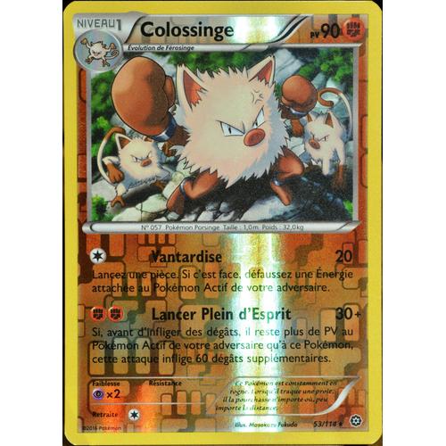 Carte Pokémon 53/114 Colossinge 90 Pv - Reverse Xy - Offensive Vapeur Neuf Fr